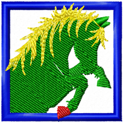 Horses Embroidery Design 8